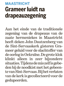 2022-02-28 Dagblad de Limburger - Grameer luidt na drapeauzegening